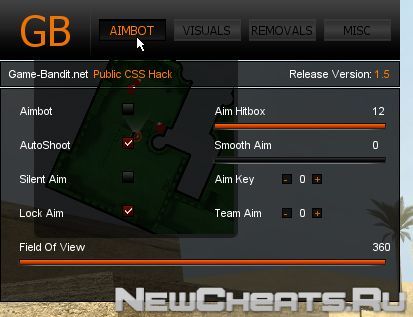 Скриншот чита Game-Bandit 1.5