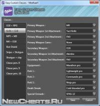 Скриншот Custom Class Editor для MW2